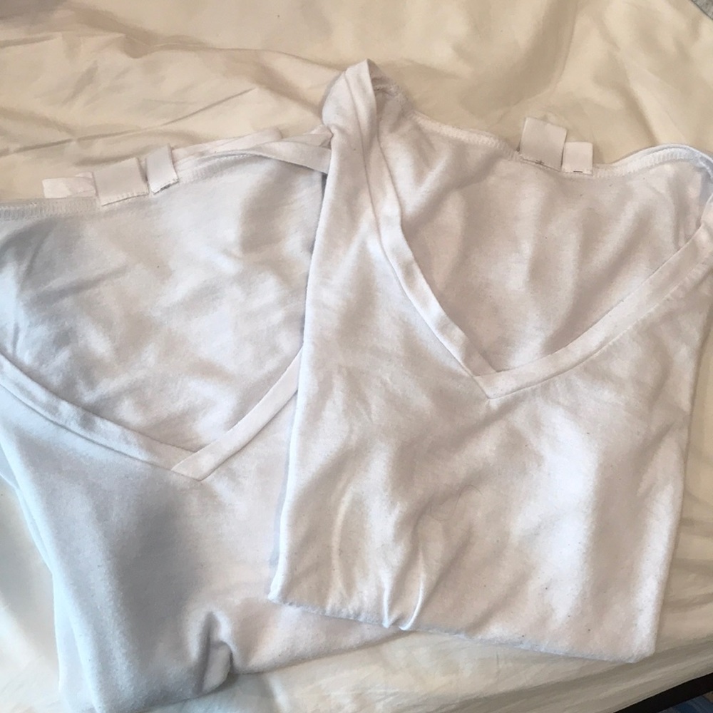 Small white v-neck